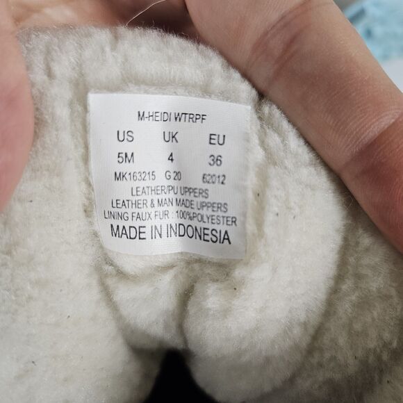 Merrell Heidi Waterproof Suede Sherpa Womens Snow Boot Winter Black 5 Size 36 - Picture 15 of 16